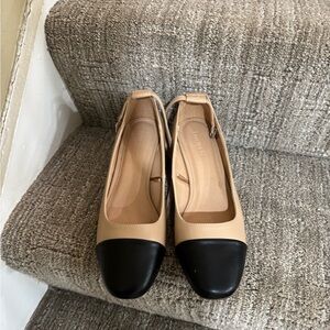 Forever 21 Tan and Black Heels